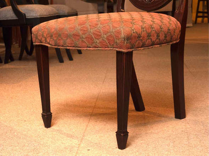 Set of 8 Mahogany Sheild Back Dining Chairs