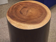Round Faux Log Side Table