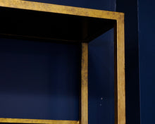 Tall Gold Patinaed Bookcase