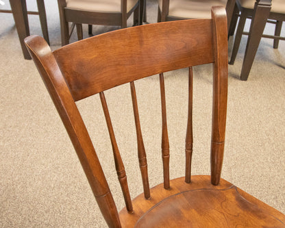 Nichols & Stone Set Of 6 Thumb-Back Maple Spindle Dining Chairs