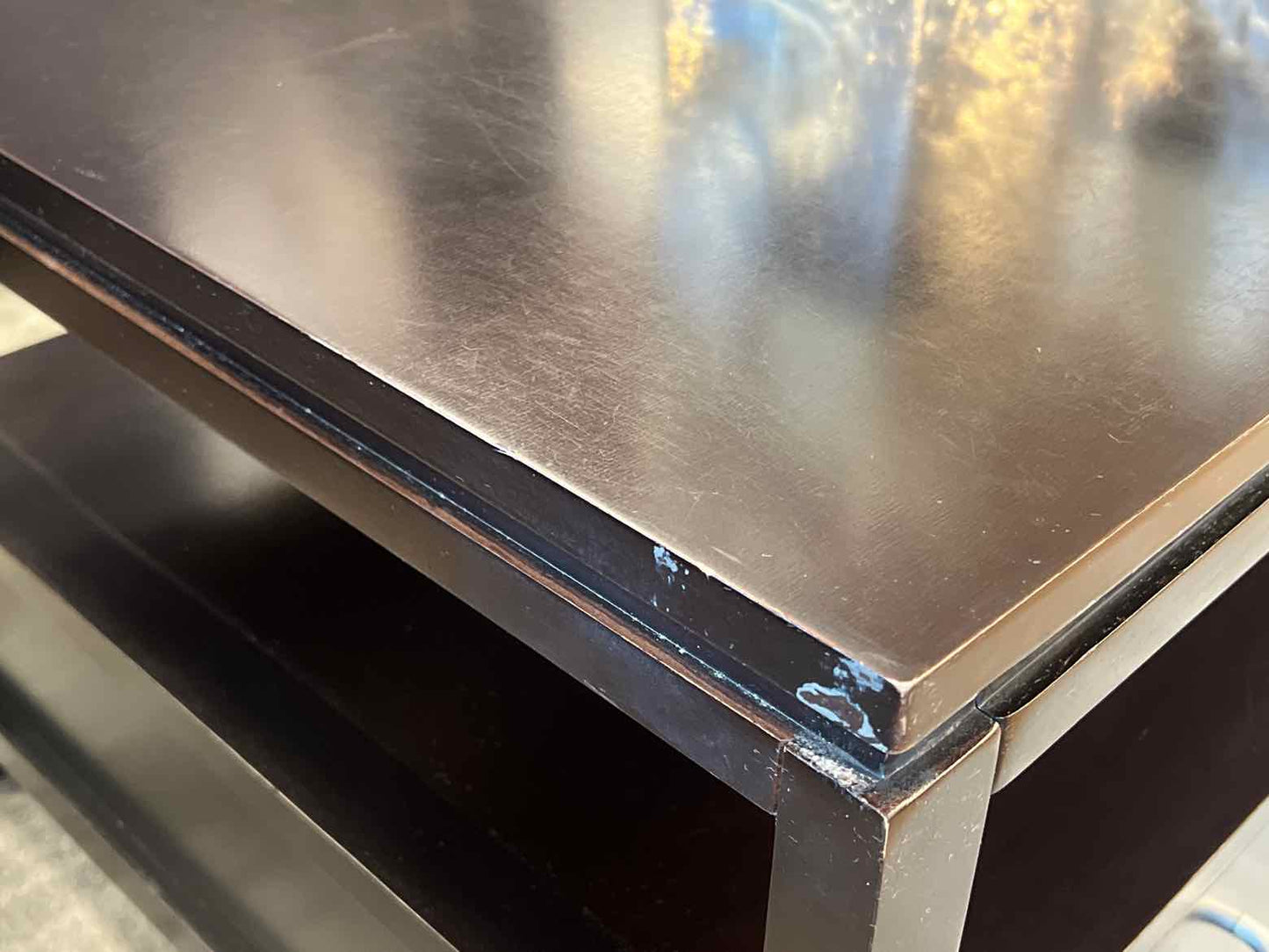 Black Cocktail Table w/ Two Drawers