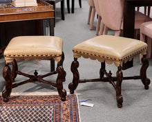 Pair of Custom Minton-Spidell Tuscan Style Ottomansl