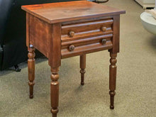 Antique Country Sheraton 2-Drawer Side Table in Cherry