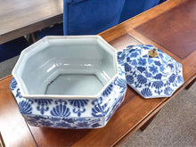Maitland Smith Blue & White Porcelain Soup Tureen