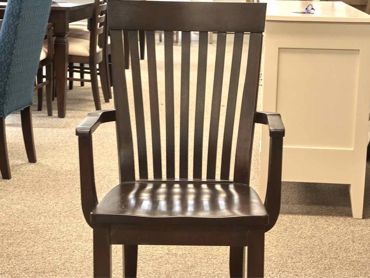 Pair of Cat Greek Cherry  "Monterey" Arm  Dining Chairs