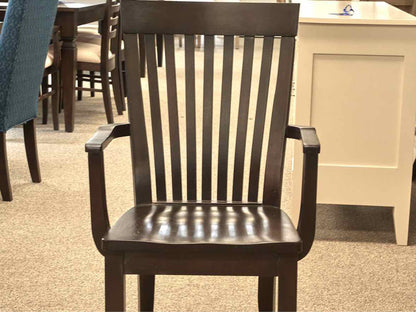 Pair of Cat Greek Cherry  "Monterey" Arm  Dining Chairs