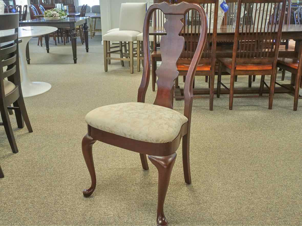 Hitchcock Double Pedestal Cherry Extension Dining Table & Set of 6 Chairs