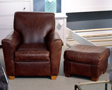 Bauhaus Leather Chair and Ottoman