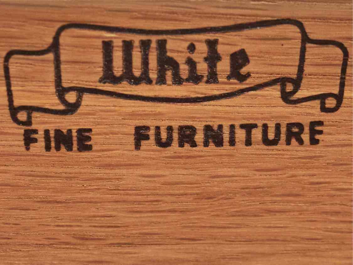 White Fine Furniture Inlaid Mahogany Nightstand