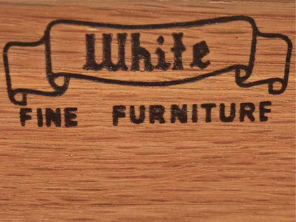 White Fine Furniture Inlaid Mahogany Nightstand