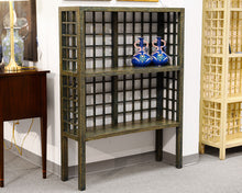 Green Weathered Windowpane Bookcase