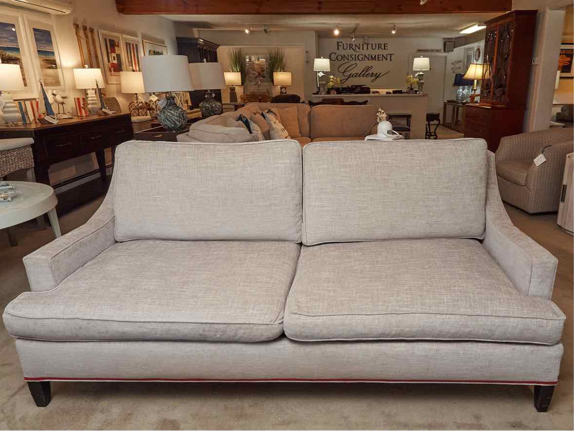 Duralee Barnes ' Dove Gray'  Upholstered  2 Cushion  Sofa