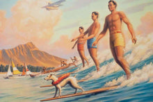 'Sunside  Waikiki'  Framed Print  Poster