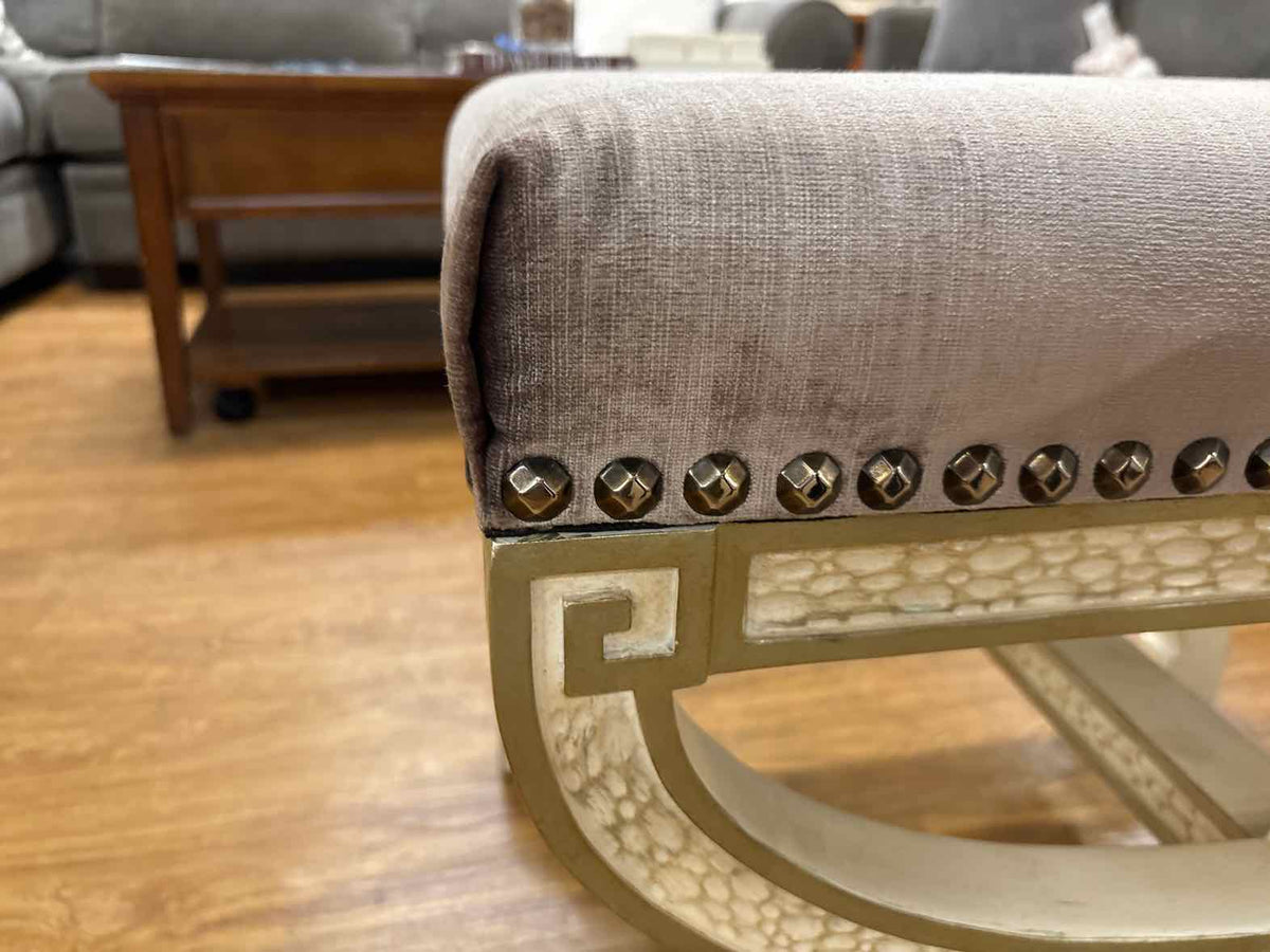 Pair of Compositions X-Frame Ottomans