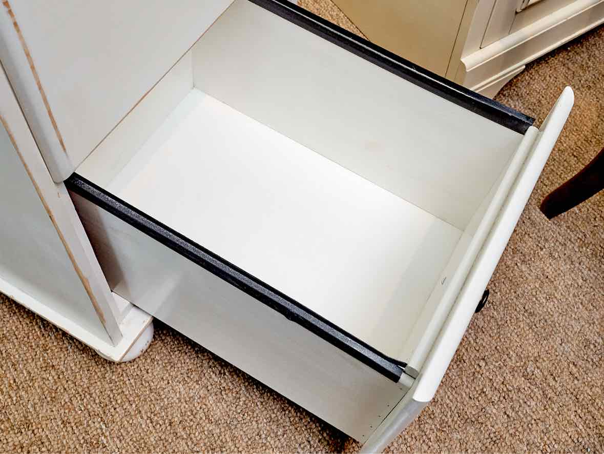 Distressed Ivory 2 Drawer File Cabinet