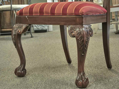 Ethan Allen Banded Mahogany Dining Table & Set of 8 Chairs