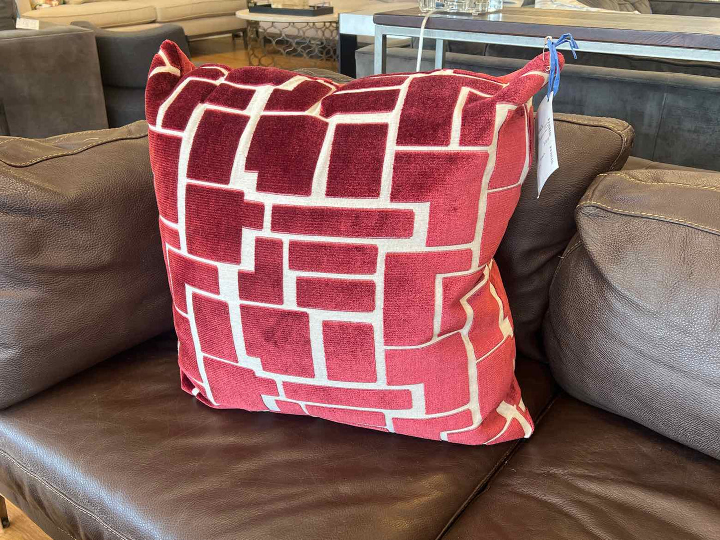 "Aura Wine" Geometric Accent Pillow