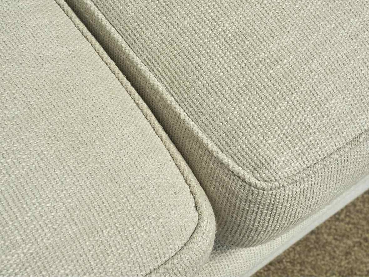 Ivory Ice Blue Upholstered 3 Cushion Sofa