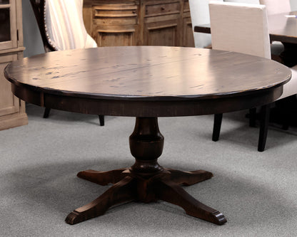Canadel Distressed Black Round Kitchen Table