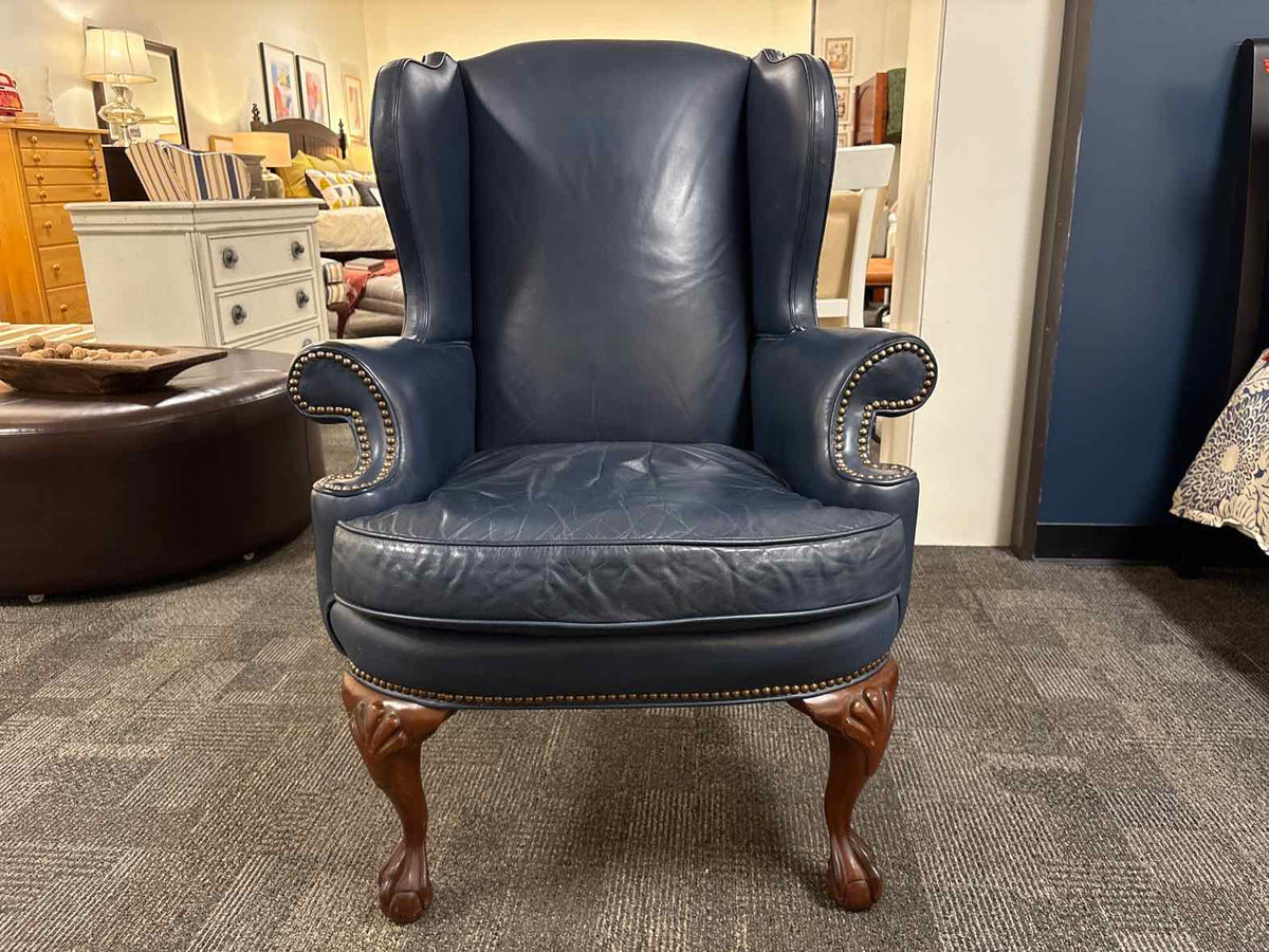 Classic Leather Wingback Chair
