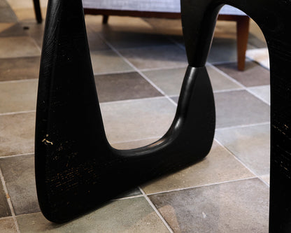 Noguchi Style Side Table With Glass Top