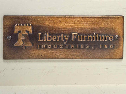 Liberty Furniture Allison Park L Shaped Desk w/Charcoal Top & White Base