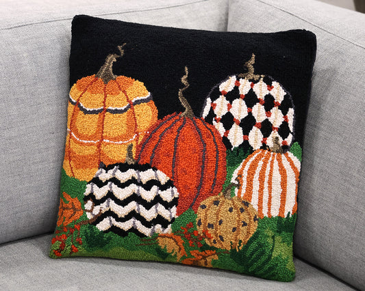 Painted Pumpkins Hook Pillow