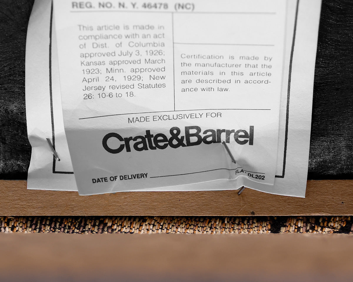 Crate and Barrel Host and Hostess Upholstered Arm Chairs