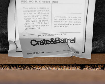 Crate and Barrel Host and Hostess Upholstered Arm Chairs