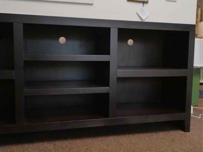 Espresso Finish Media Furniture with Storage Cubbies