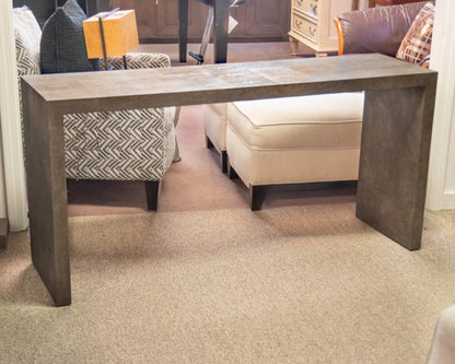 Ethan Allen 'Rhys' Shagreen City Grey Finish Console