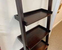 Mahogany Stain Leaning Bookcase