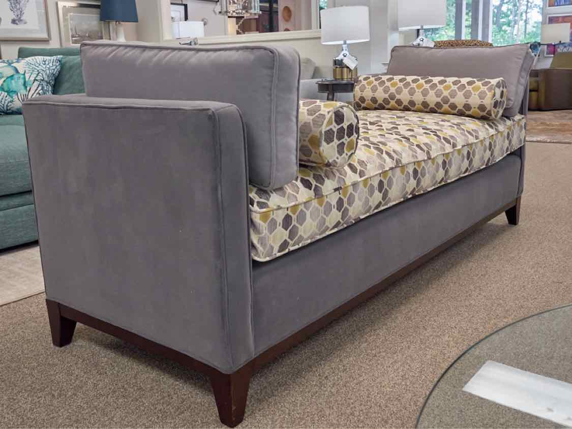 Gray Upholstered Bench Seat Daybed