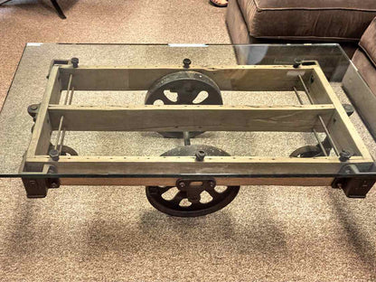 Restoration Hardware Industrial Cart Cocktail Table