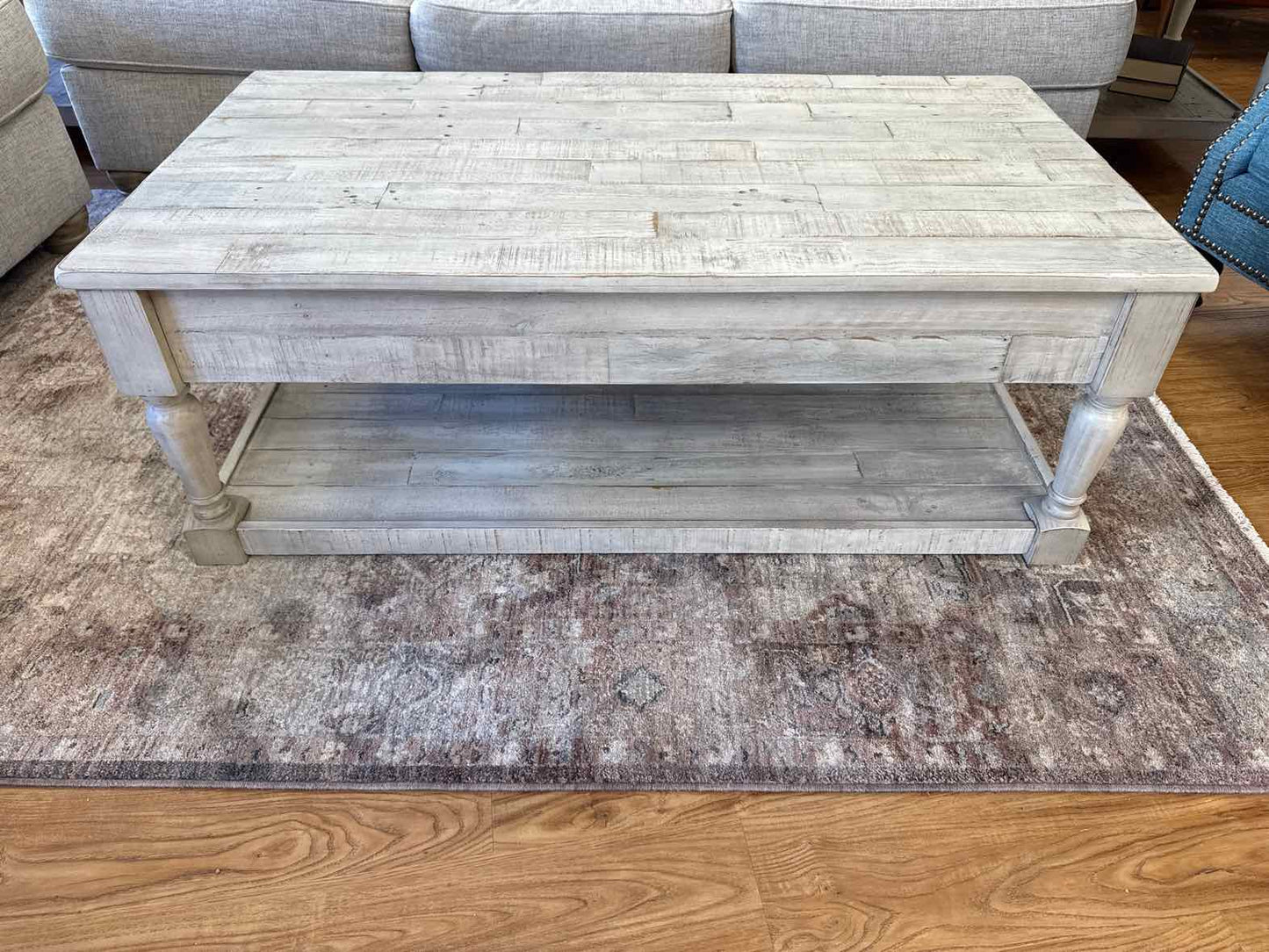 Whitewash Reclaimed Wood Cocktail Table