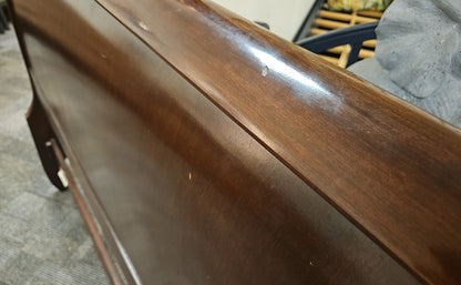 Ethan Allen Espresso Sleigh Bed