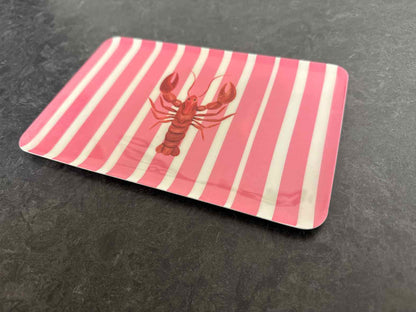 Hand-Painted Trinket Tray w/ Lobster Motif