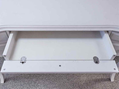 White Five Drawer Desk W/ Chair