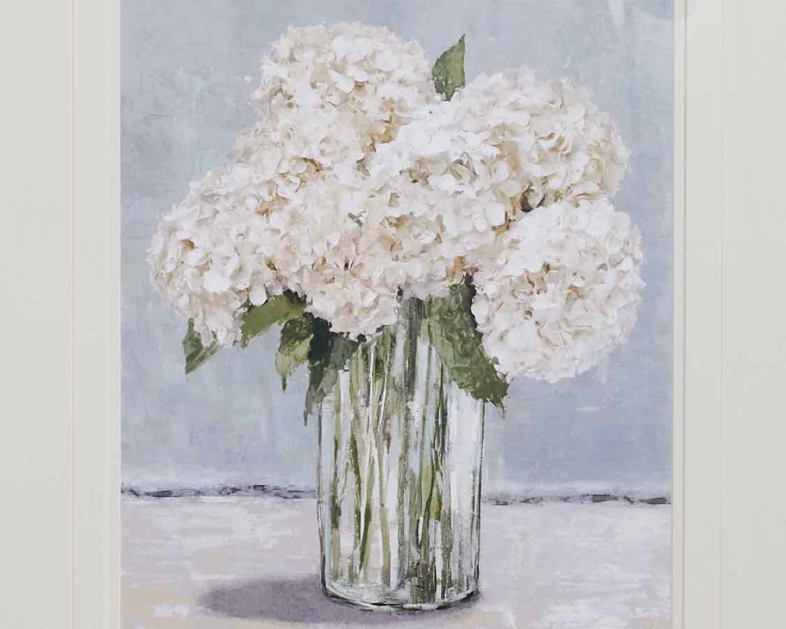 Framed Print: "Hydrangeas in Vase II"