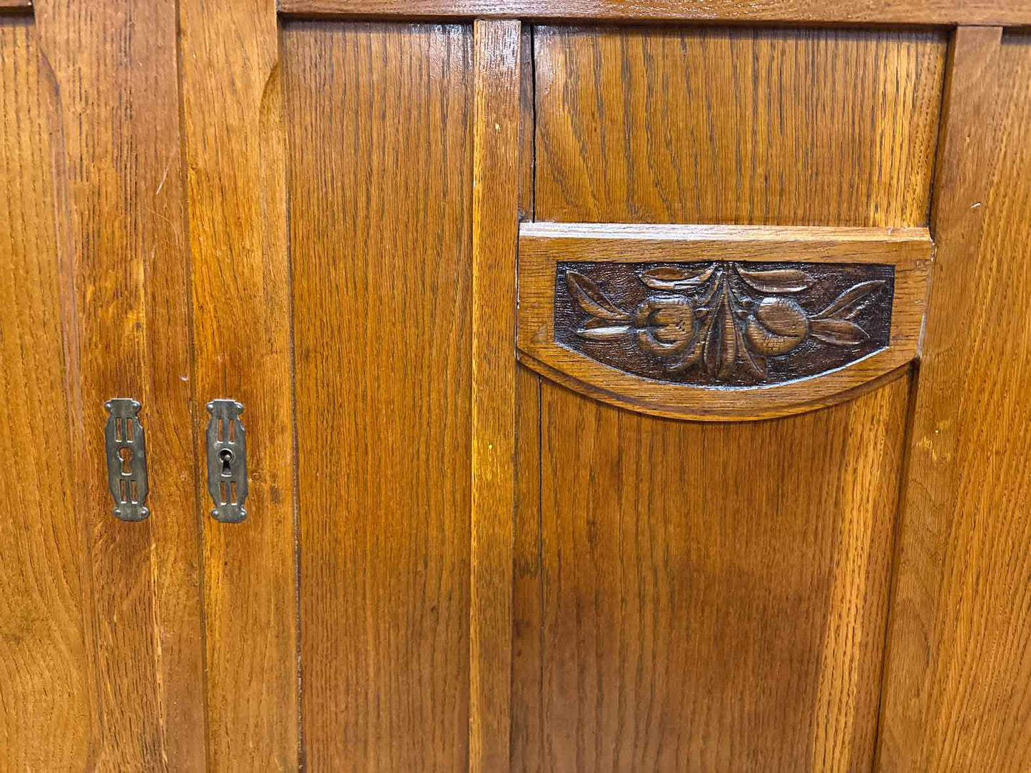 Anqitue Biedermeier 2-Piece Inlaid Cabinet