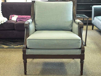 Ethan Allen Fairfax Chair in Seafoam Linen