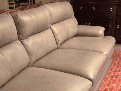 La-Z-Boy 3 Cushion Sofa Taupe  Leather