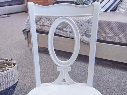 White Five Drawer Desk W/ Chair