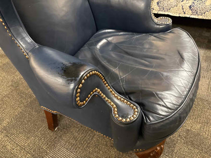 Classic Leather Wingback Chair