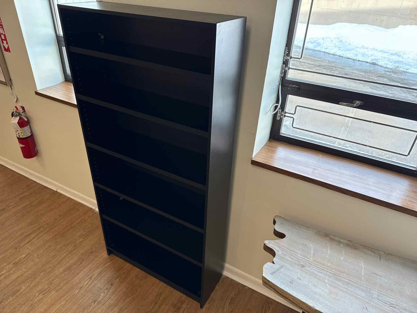 Black Six Shelf Bookcase