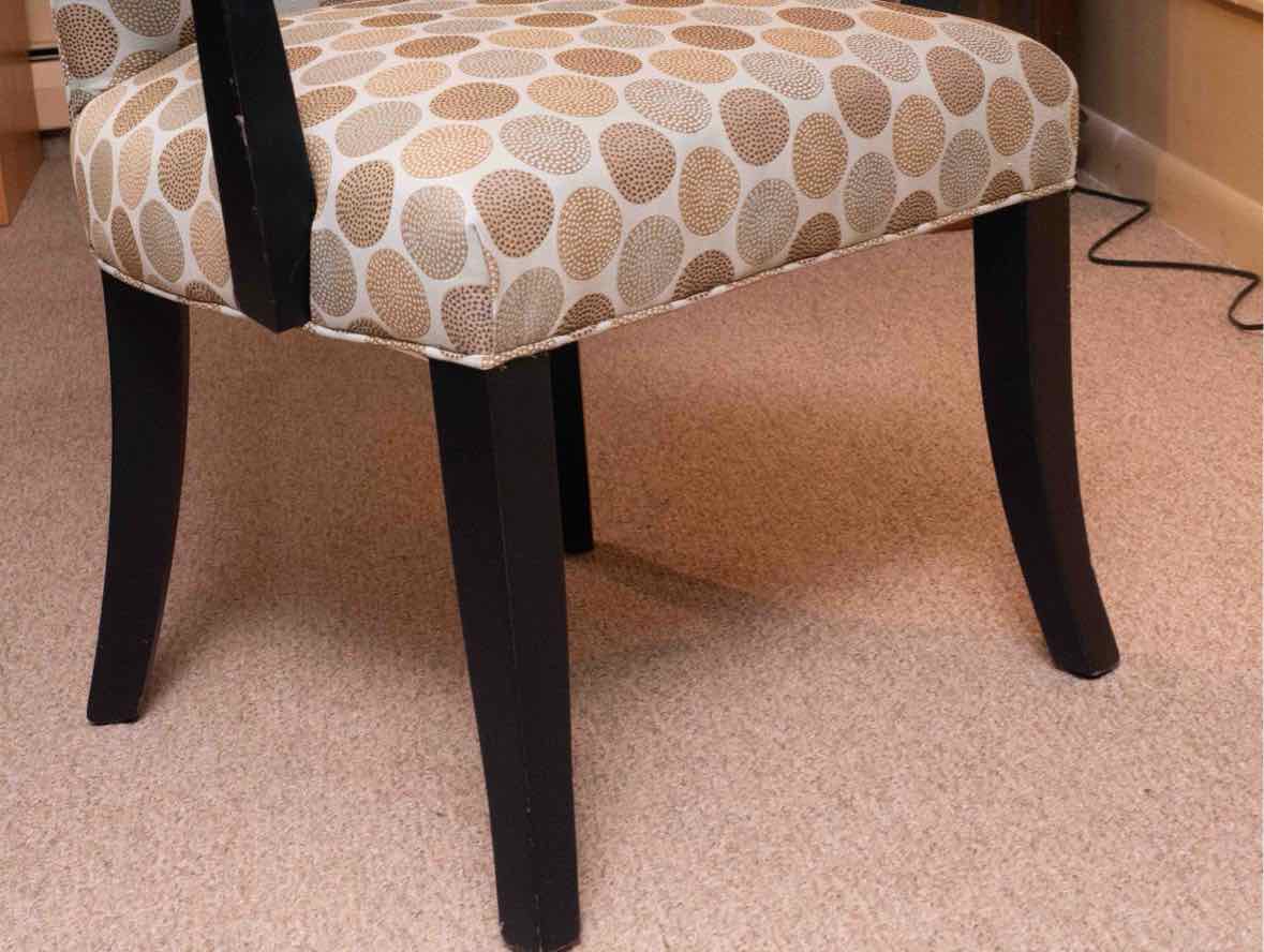 Pair of Fairfield Chair Company Chairs with Contemporary Polka Dot Upholstery