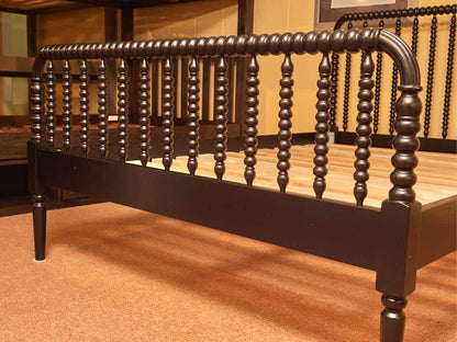 Crate & Barrel  Jenny Lind Black Finish Full Bed Includes Siderails & Slat Roll