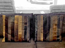 Pair of Patchwork Hair-on-Hide Accent Pillows