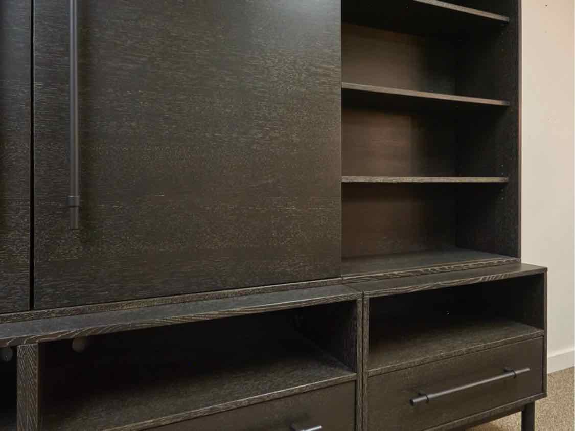 Arhaus Three Piece Media Furniture in Black Wash