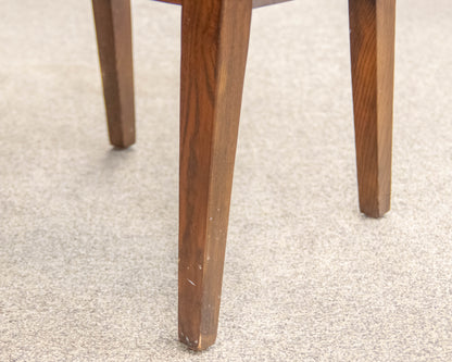 Ethan Allen Mission Oak Dining Table & Set Of 6 Upholstered Chairs